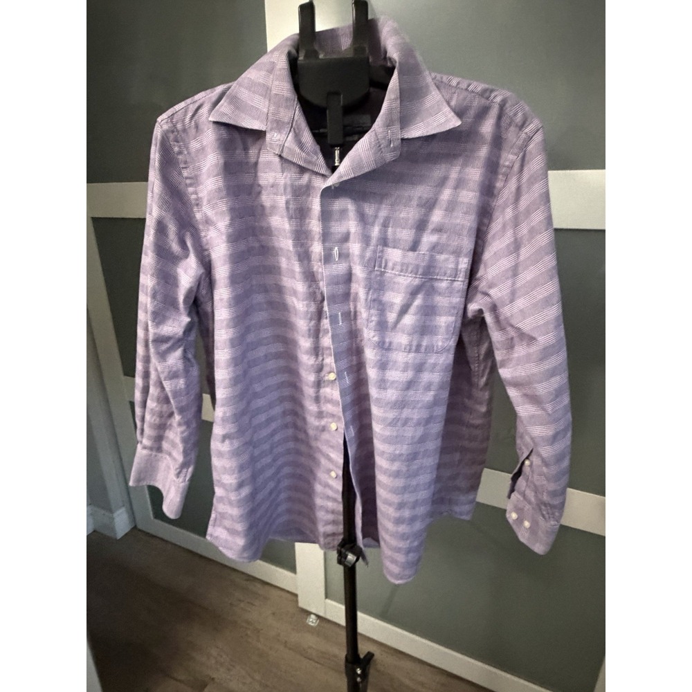 Tommy Bahama Men's Muted Purple Long Sleeve Cotton Button Up Shirt 17. 32-33